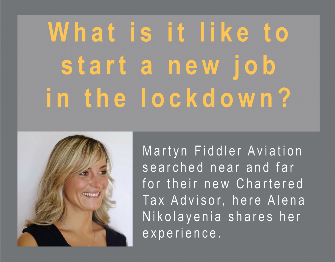 What is it like to start a new job in the lockdown?